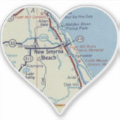 Love New Smyrna Beach  kaart Sticker (Voorkant)