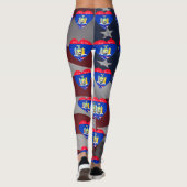 Love New York Patriotic Flag Fun Leggings (Achterkant)