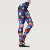 Love New York Patriotic Flag Fun Leggings (Rechts)