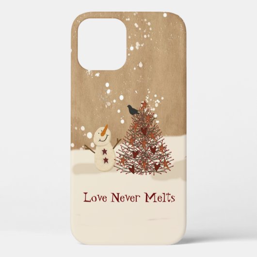 Love Nooit Melts Snowman Case-Mate iPhone Case (Achterkant)