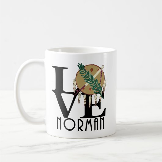 LOVE Norman Oklahoma 11oz Koffiemok (Links)