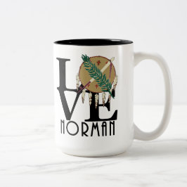 LOVE Norman Oklahoma 15oz Tweekleurige Koffiemok