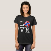 Love Norway glimlach Flag T-shirt (Voorkant volledig)