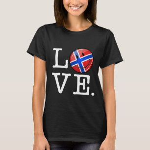 Love Norway Smiling Flag T-shirt