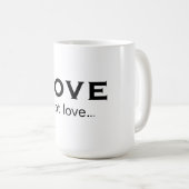 Love not love koffiemok (Voorkant rechts)