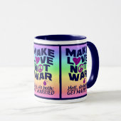 Love Not War mok - kies stijl & kleur (Voorkant rechts)