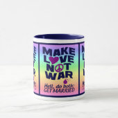 Love Not War tasse - choisir style & couleur (Centre)