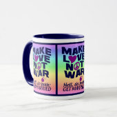 Love Not War tasse - choisir style & couleur (Devant gauche)