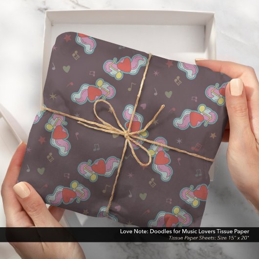 Love Note: Doodles voor muziekliefhebbers Tissuepapier