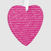 Love Note écriture manuscrite Pink Heart Valentine (devant)