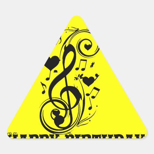 Love Note, Forever Yours_ Driehoek Sticker (Voorkant)