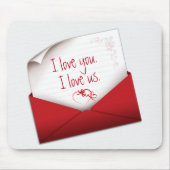 Love Note in Red Envelope Muismat (Voorkant)