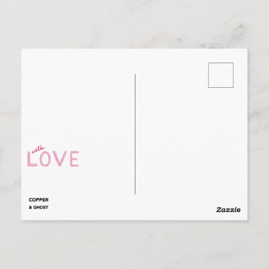 Love Note Postbox Briefkaart (Achterkant)