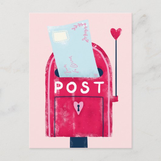 Love Note Postbox Briefkaart (Voorkant)