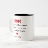 Love Note To Mother Citation Nom personnalisé Mug (Devant gauche)