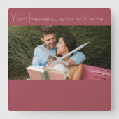 Love note vierkante klok (Voorkant)