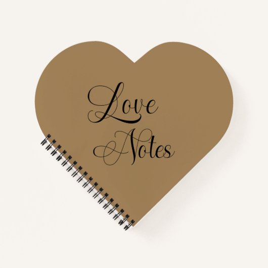 Love Notes Elegant script met naam Black & Gold Notitieboek (Voorkant)
