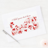 Love Notes_ Rechthoekige Sticker (Envelop)
