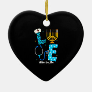 Love Nurse Life Hanoukka Décoration Menorah Matchi