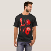 Love Nurse Stethoscope Syringe Happy Valentines D  T-shirt (Voorkant volledig)