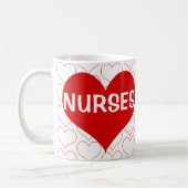 Love Nurses Hearts Koffiemok (Links)