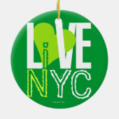 Love NYC Live in NYC Ornament Blue Green (Achterkant)