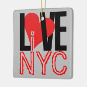 Love NYC Live in NYC Square Ornament (Links)