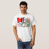 Love NYC & Live in NYC T-shirt 2A (Voorkant volledig)