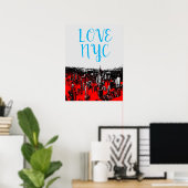 Love NYC Manhattan New York City Poster (Thuiskantoor)