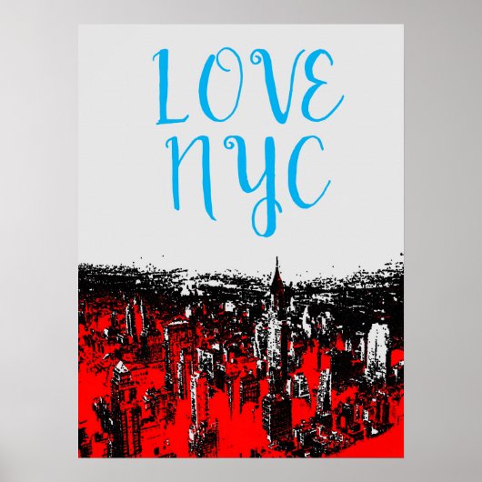 Love NYC Manhattan New York City Poster (Voorkant)