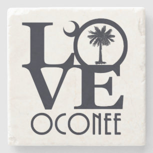 LOVE Oconee SC Stenen Onderzetter