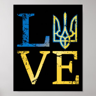 Love Oekraïne Shirt Oekraïens Tryzub Zelensky Mili Poster