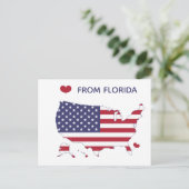 Love of Florida - State Pride - US Flag Briefkaart (Staand voorkant)
