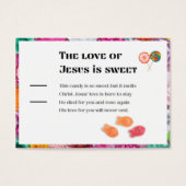 Love Of Jesus Is Sweet ENGLISH gospel tract (Devant)