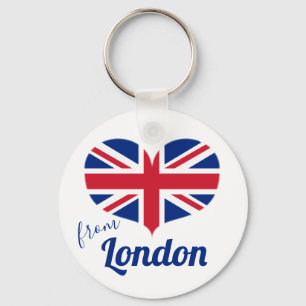 Love of London   Hart Shaped UK Flag Union Jack Sleutelhanger