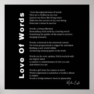 Love Of Words gedicht gedicht muur kunst poster zw