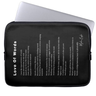 Love Of Words schrijver gedicht muur kunst poster Laptop Sleeve