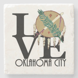 LOVE Oklahoma City Stenen Onderzetter