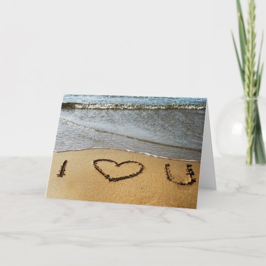 Love On The Beach Greeting Card Kaart (Voorkant)