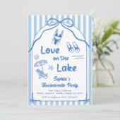 Love On The Lake Bachelorette Party  Kaart (Staand voorkant)