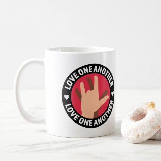 Love One Another Ceramic Mug (Avec donut)