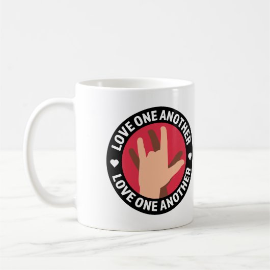 Love One Another Ceramic Mug (Gauche)