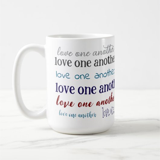 Love one another coffee mug (Gauche)