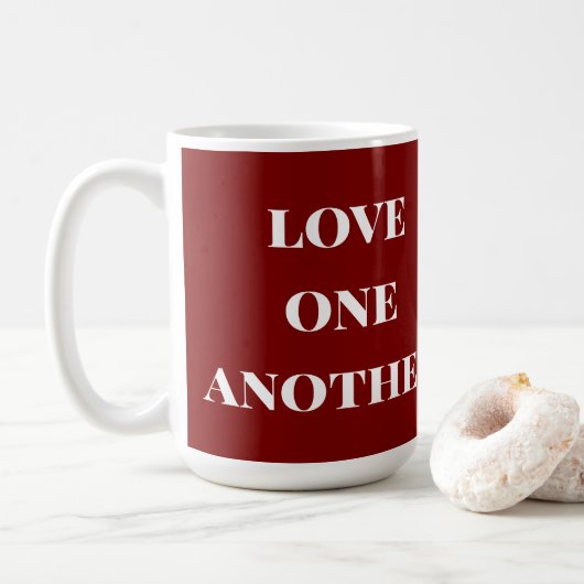 Love one another  coffee mug koffiemok (Met donut)