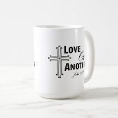 Love One Another Cross Coffee Mug (Devant droit)