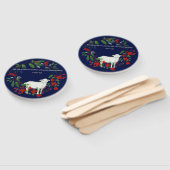 Love One Another | Lamb & Floral Hand Fans Handwaaier (Niet-gemonteerd)