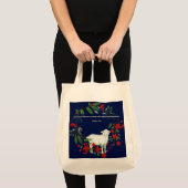 Love One Another | Lamb & Floral Tote Bag (Voorkant (product))