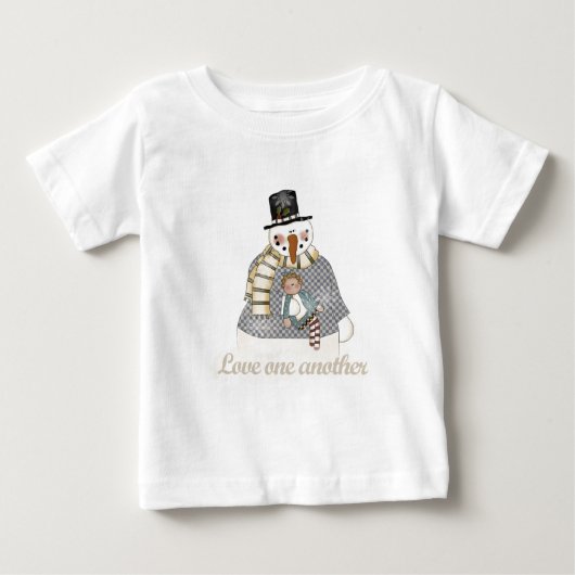 Love One Another Snowman T-shirts en cadeaus (Voorkant)
