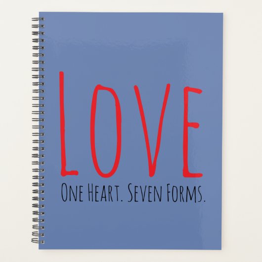Love - One Heart. Seven Forms Planner (Devant)