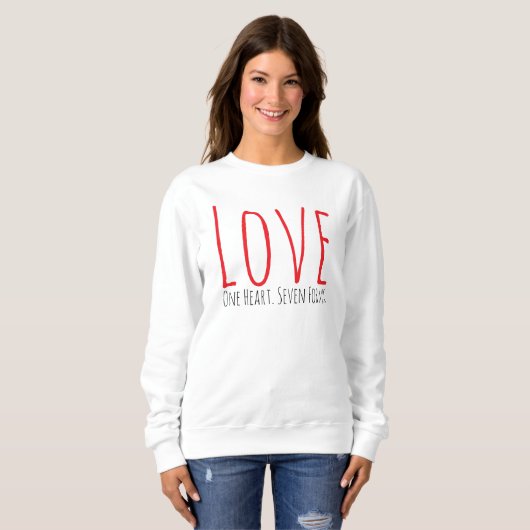 Love - One Heart. Seven Forms T-Shirt (Voorkant volledig)
